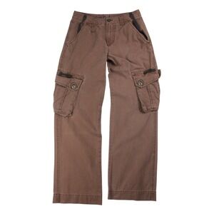 Vintage Basic House Hendrix Woodstock Cargo Pants Y2K Wide Leg Brown 30x31